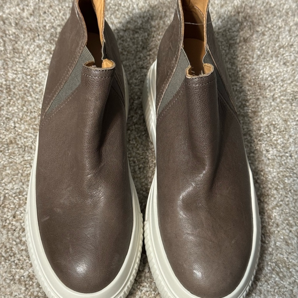 J Slides Brown Platform Shoes